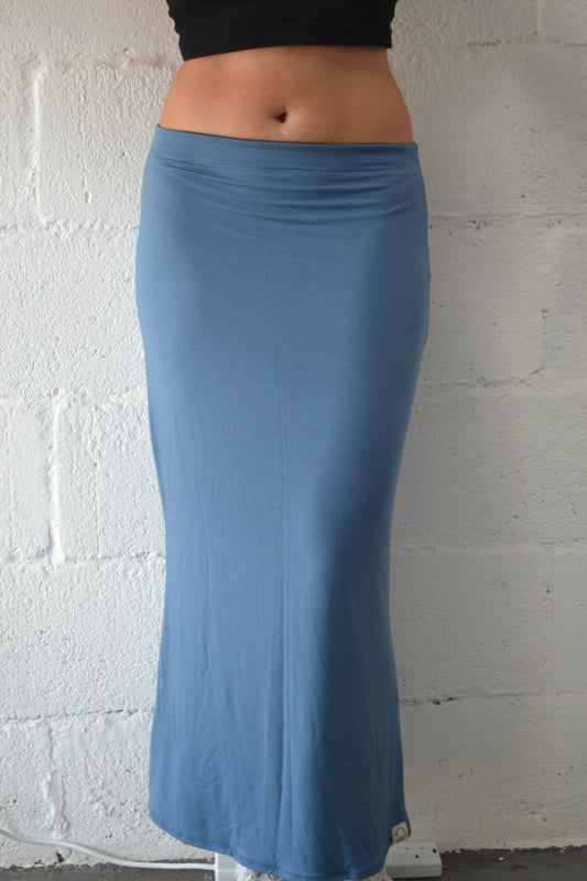 Blue Reversible Maxi Skirt LONG