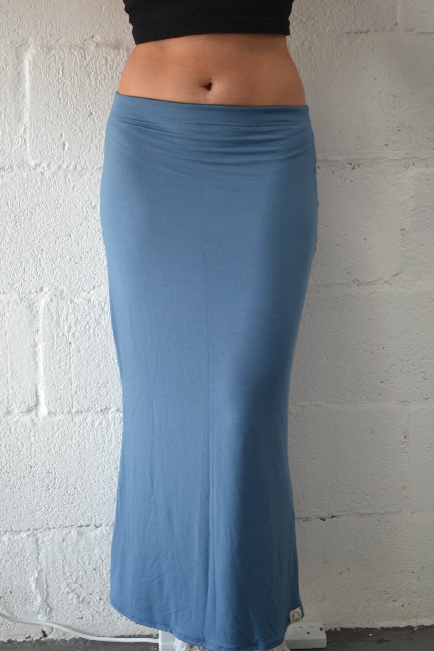 Blue Reversible Maxi Skirt SHORT