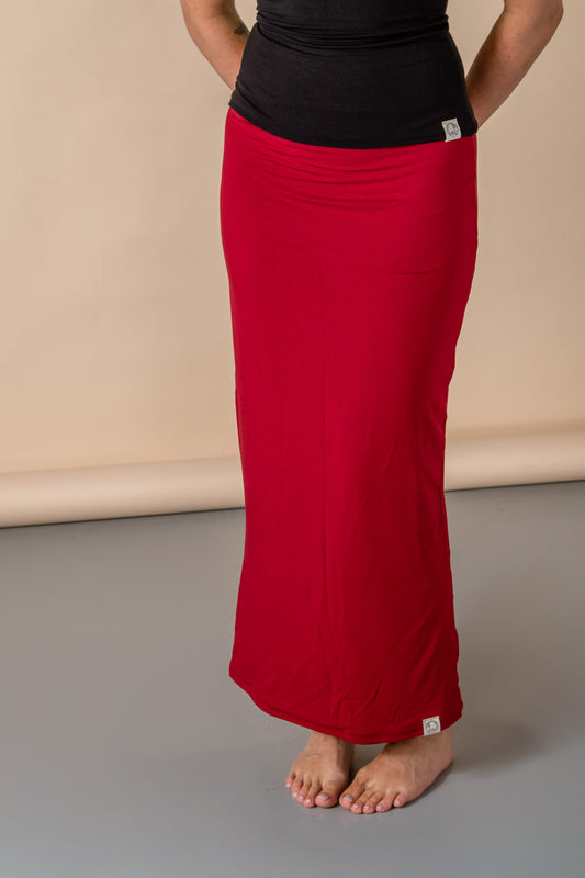 Red Reversible Maxi Skirt SHORT