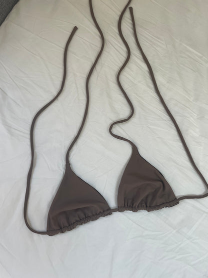 Black / Brown Reversible Bikini Top
